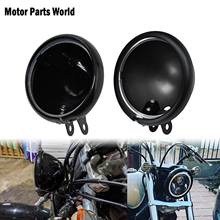 Motorcycle 5.75" Headlight Light Bulb Bucket Housing Gloss Black/Matte Black For Harley Sportster XL Touring Street Glide Dyna 2024 - buy cheap