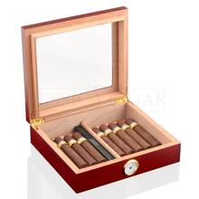 Caja de viaje de madera de cedro para cigarros, Humidificador portátil, higrómetro 2024 - compra barato