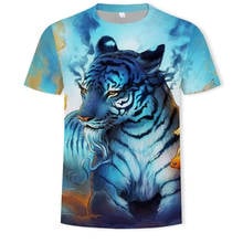 2021 new Tiger T shirt Animal 3d T-shirt Punk Print Shirts Gothic Plus Size Mens Clothing Funny Tshirt Men Short Sleeve Big Slim 2024 - buy cheap