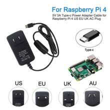 Para Raspberry Pi 4 /4B adaptador de corriente 5V 3A tipo-c cargador de corriente USB con conmutación 2024 - compra barato