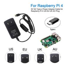 Para Raspberry Pi 4/Adaptador de Energia 4B 5V 3A Tipo-C Carregador De Energia USB Com Comutação 2024 - compre barato