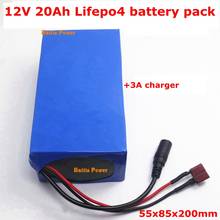 Lifepo4-Paquete de batería de 12v y 20ah, accesorio personalizado, accu, portátil, CC para fuente de alimentación ups de 200w, cargador de 14,6 v, 1 paquete, UE, EE. UU. 2024 - compra barato