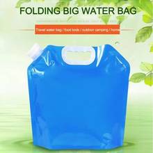 Bolsa de agua al aire libre de 5L/10L, bolsa de almacenamiento de agua potable portátil plegable, tanque de almacenamiento de agua para cocina de campamento, coche, RV 2024 - compra barato