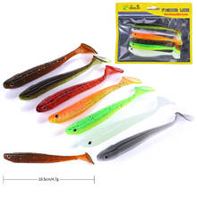 6PCS/Lot Silicone Soft Lures Piece Artificial Tackle Bait 10.5cm 4.7g Goods for Fishing Sea Fishing Pva Swimbait Wobblers 2024 - buy cheap