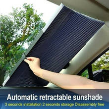 Para-brisa retrátil para carro, 130x46cm, proteção contra raios uv, proteção solar, ambientes externos 2024 - compre barato