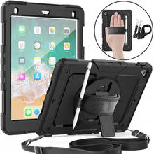 For New iPad 9.7 2017/ 2018 Kids Safe Shockproof Armor cover Pencil Holder for iPad Pro 9.7/iPad Air 2 Hand strap & Neck strap 2024 - buy cheap