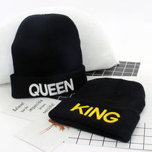 New Beanies Cap KING QUEEN Letter Embroidery Warm Winter Hat Knitted Cap Hip Hop Men Women Lovers Street Dance Bonnet Skullies 2024 - buy cheap