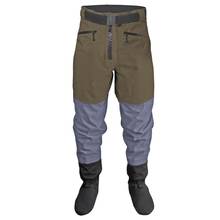 Непромокаемые брюки на талии; 3-слойные дышащие рыбацкие сапоги с карманами и прочными чулками для мужчин и женщин 2024 - купить недорого