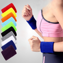 Cotton Wristbands Sport Sweatband Hand Band Sweat Wrist Support Brace Wraps Guards Gym Volleyball Basketball Sports Bracer 2024 - buy cheap