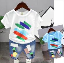 Summer New Clothing Sets Boy Cotton Casual Children's Wear Baby Boys T-Shirt + Shorts Pants 2 Pcs Clothes Sets 2-6Years 2024 - buy cheap