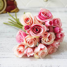 18 головок Розы Искусственные цветы из шелка Цветок Искусственные цветы украшение дома розы поддельные цветы вечерние украшения 2024 - купить недорого
