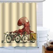 Custom Octopus Cartoon Anime Shower Curtain Waterproof Fabric Bath Curtain 180X180cmPolyester Fabric Bathroom Curtain 2024 - buy cheap