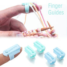 Hot New 4Pcs Finger Splitter Sweater Wool Knitting Tool 4 Yarn Guide Thimble Plastic Thimble Ring Sewing Accessories 2024 - buy cheap