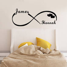 Personalized Custom Name Lovers Wall Sticker Art For Bedroom Decor Wall Art Stickers Murals Adesivo De Parede Together Forever 2024 - buy cheap