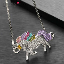 FIMAODZ Lovely Unicorn Crystal Bracelet Charm Colorful Cartoon Horse Children Kids Adjustable Bracelets Fashion Birthday Gift 2024 - buy cheap