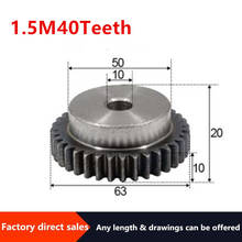 Engranaje recto de 40 dientes con Motor de Metal Boss/engranaje convexo, engranaje interno de 10mm, transmisión, módulo 1,5 = 1,5 M, 1 unidad 2024 - compra barato