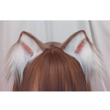 Hand Made Lolita Anime Soft Sister Cosplay Handmade Furry Cat Ears & Fox Wolf Beast Ears Hair Clip Props Headwear Hairpin 2024 - buy cheap