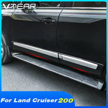 Vtear For Toyota LAND CRUISER 200 exterior door frame Anti-scratch trim car body decoration styling cover accessories parts 2020 2024 - buy cheap