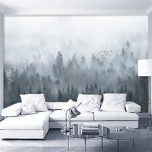 Custom Any Size Mural Wallpaper Modern Beautiful Landscape Cloud Forest Fog Wall Painting Living Room Bedroom Home Decor Sticker 2024 - buy cheap