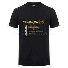 Camiseta de Hello World para hombre, divertido para regalo de cumpleaños padre, marido, novio, equipo Geek, camiseta divertida 2024 - compra barato