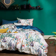 HD Egyptian Cotton Flower Bird Digital Bedding Sets Bed Linen Duvet Cover Luxury Bed Sheet Pillowcases king size comforter set 2024 - buy cheap