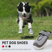 4pcs/set Pet Dog Shoes Reflective Waterproof Dog Boots Breathable Dog Shoes Non Slip Sock Small Medium Dog Shoes For Large Dogs 2024 - buy cheap