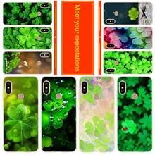 Soft silicone Case For Xiaomi Redmi 9a 8a 7a 6a Note 9 8 7 6 5 Pro 9s 8t Cover green Lucky Clover Plant Leaves 2024 - buy cheap