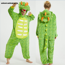 Kigurumi Onesies-Pijama de dragón triangular verde para hombre y mujer, disfraz de halloween para fiesta de Navidad, pijamas, disfraces de Carnaval 2024 - compra barato