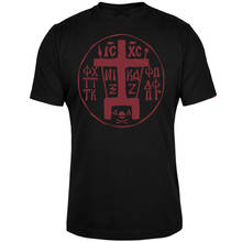 Camiseta de manga corta para hombre, camisa Unisex de algodón con símbolo de Cruz gótica, cuello redondo, S-3XL 2024 - compra barato