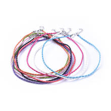 Cordas de colar de couro de imitação de cores misturadas 100cps com fechos de lagosta de ferro para fazer joias, cerca de 16.5 "de comprimento e 3mm de largura 2024 - compre barato