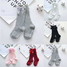 Baby Autumn Clothing New Kids Toddlers Girls Big Bow Knee High Long Soft Cotton Lace Baby Socks Bowknot Cotton Socks 2024 - buy cheap