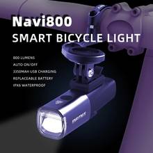 Farol à prova d'água para bicicleta, luz de led recarregável por usb, farol dianteiro inteligente, lâmpada de montagem manual para guidão de bicicleta para ciclismo 2024 - compre barato