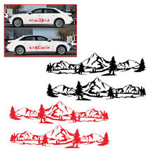 1 Pair Car Accessories Tree Mountain Forest Graphic Decal Sticker Universal for SUV Offroad RV Camper Van Black/Red 2024 - buy cheap