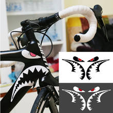 1 pc bicicleta adesivo tubarão quadro adesivo montanha bicicleta adesivo quadro decorativo adesivos 2024 - compre barato
