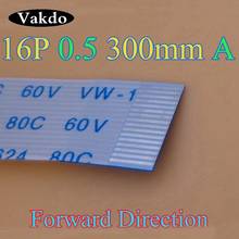 16pin 2-100 pçs/lote 16 p FFC FPC plano flexível cabo 0.5 milímetros arremesso 16 pin Frente Comprimento 300 milímetros Largura 8.5 milímetros de Fita Flex Cabo Tipo A 2024 - compre barato