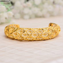 Annayoyo 1 шт браслеты для женщин золотого цвета африканские скрученные браслеты и браслеты в арабском, эфиопском стиле ювелирные изделия мода 2024 - купить недорого