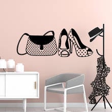 Romantic Bag shoes Wall Art Decal Decoration Fashion Sticker For Kids Rooms Decoration Mural Custom Bedroom Wall Stickers 2024 - buy cheap