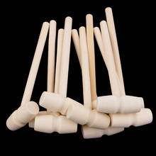 40 Pack Unfinished Wooden  Mallets Natural Hardwood  Hammers Lobster Seafood Crackers Wood Hammer Toy 2024 - buy cheap