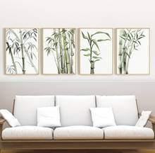 Chinese Sttle Modern Simple Bamboo Canvas Painting Green Plant Wall Pictures for Living Room Garden Decoration Oil Painting Art 2024 - buy cheap