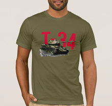 Camiseta de manga corta para hombre, camisa masculina de manga corta con estampado de la Segunda Guerra Mundial, Estilo Vintage soviético T-34 2024 - compra barato