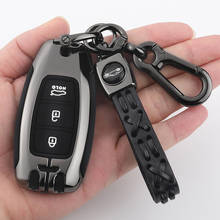 Funda protectora para llave de coche, accesorio de aleación de Zinc para Hyundai i30 Ix35 Kona Encino Solaris Azera Grandeur Ig Accent Santa Fe TM 2024 - compra barato