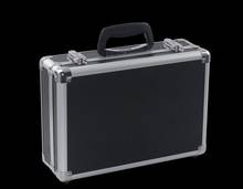 Алюминиевый ящик для инструментов 34x24x12 см, портативный ящик для инструментов, чехол для хранения с подкладкой из губки, ручной ударопрочный ящик для инструментов 2024 - купить недорого
