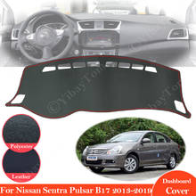 For Nissan Sentra B17 2013 ~ 2019 Pulsar Sylphy Anti-Slip Leather Mat Dashboard Cover Pad Sunshade Dashmat Accessories 2016 2017 2024 - buy cheap