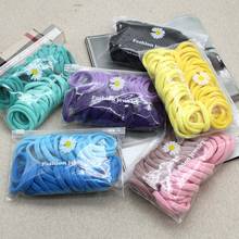 50 Pcs/lot Black Nylon Scrunchies Ponytail Holder Rubber Band Pink Blue Hair Ties Gum Seamless High Elastic Hair Bands For Women 2024 - buy cheap