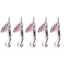 10pcs 7.8cm 8g  Fishing Lure Spinner Bait Spoon Lures Metal Fishing Lure Hard Bait With Treble Hooks Spinnerbait Tackle 2024 - buy cheap