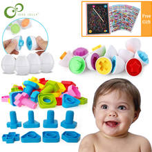 11 Uds. Montessori educación juguetes de matemáticas huevos inteligentes/tornillos de plástico juego de rompecabezas 3D para bebés y niños juguetes educativos GYH 2024 - compra barato