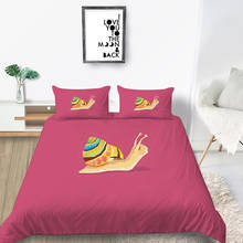 Juego de cama de caracol, funda de edredón suave para niños, individual, a la moda, rosa, Queen y King, doble, diseño único 2024 - compra barato