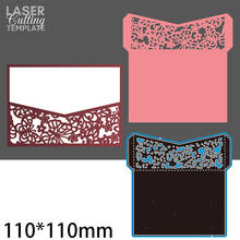 Cutting Dies Hollow Lace Envelope Greeting Card New Metal for DIY Scrapbooking Photo Album Embossing Paper Card 110*110mm 2024 - buy cheap