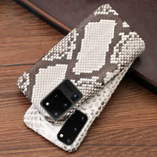 Leather Phone Case For Samsung Galaxy S21 Ultra S7 S8 S9 S10 Lite S10e Note 8 9 10 20 Plus A50 A70 A51 A71 Natural Python Skin 2024 - buy cheap