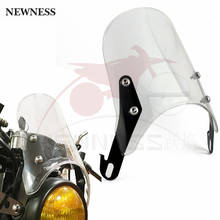 Black/Clear Motorcycles Custom Compact Sport Wind Deflector Retro Windshield 4-7'' Headlamp Universal Fit For Yamaha Harley 2024 - buy cheap